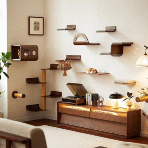 durable wall-mounted cat steps for active cats