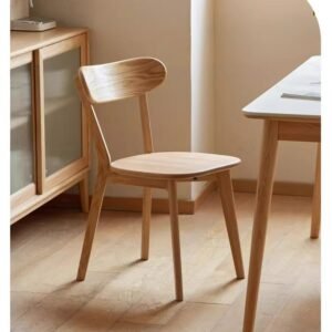 OEM white oak solid wood chair manufactured by furniture factory