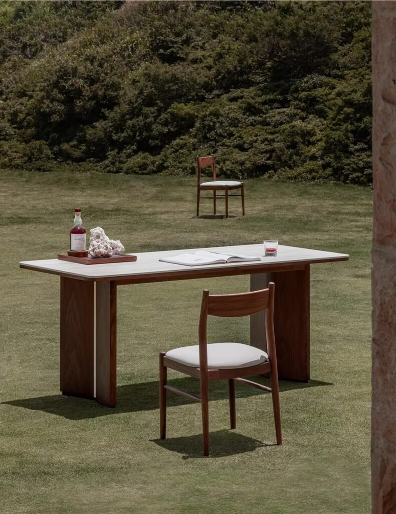 North American Black Walnut Wooden Chair with Elegant Design