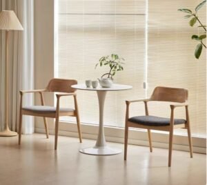 Eco-friendly ash wood solid chair made from sustainable wood