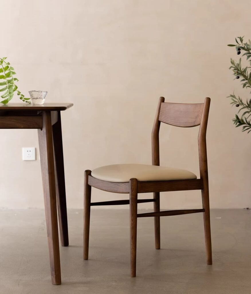 North American Walnut Chair with Solid Wood Frame